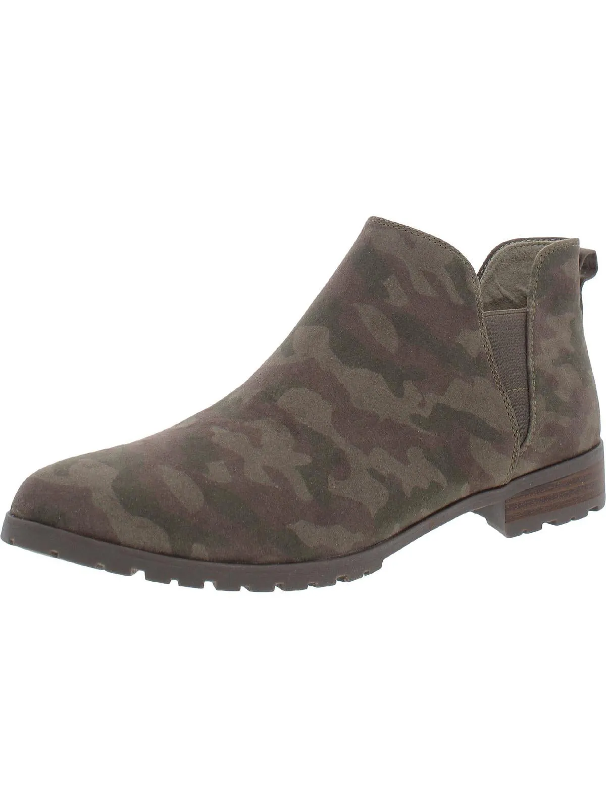 Real Cute Womens Lugged Sole Cushioned Insole Chelsea Boots