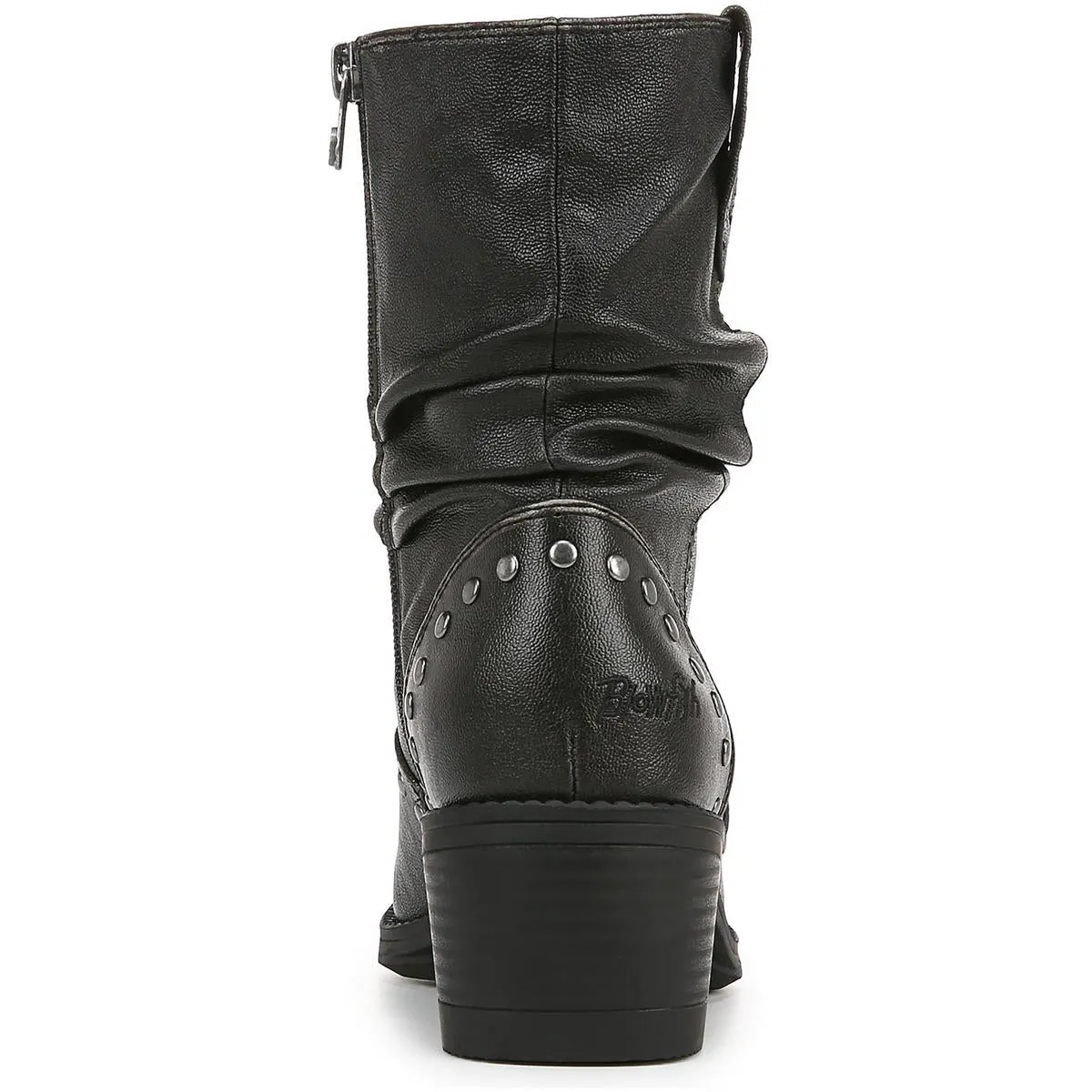 Rebel Womens Studded Man Made Mid-Calf Boots
