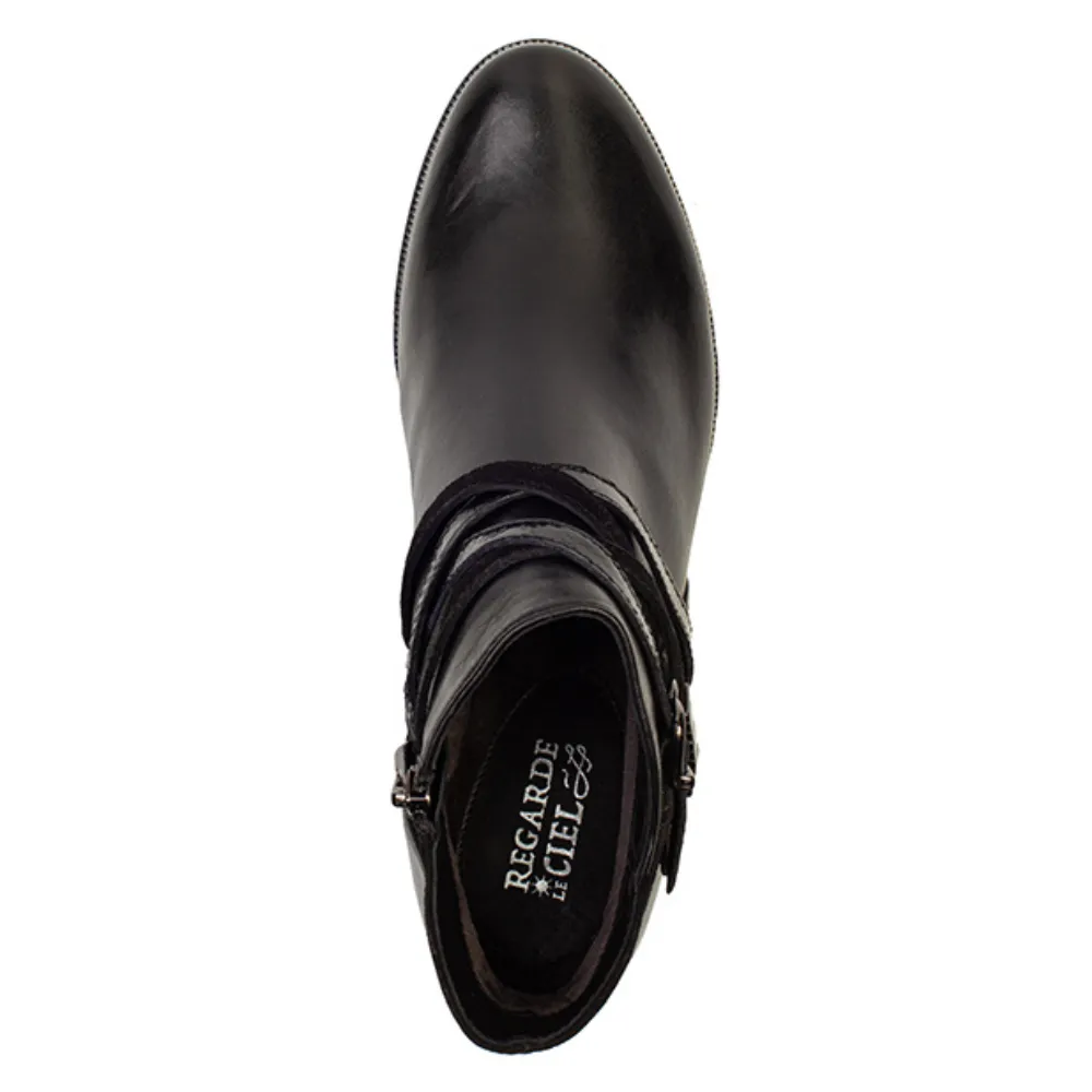 Regarde Le Ciel Isabel 120 Black Leather Bootie (Women's)