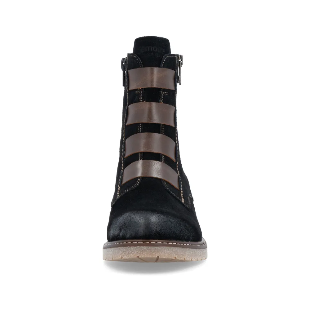 Remonte Aida 76 Black Suede Boot (Women's)