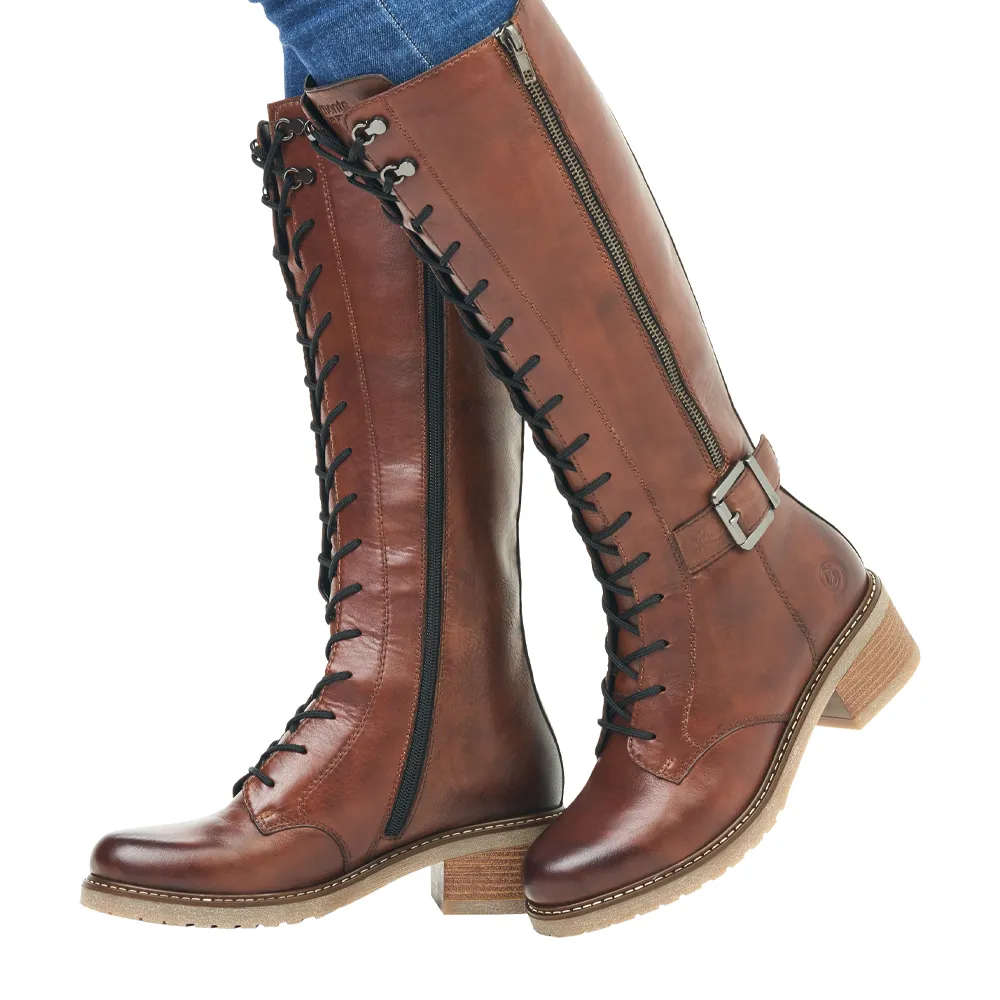 Remonte D1A74-22 Aida Tall Leather Chestnut Boot (Women's)
