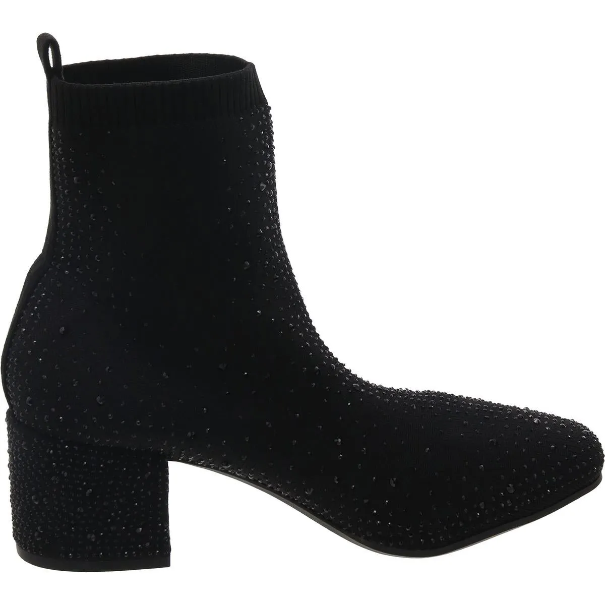 RENEECHELSEA Womens Rhinestone Manmade Ankle Boots