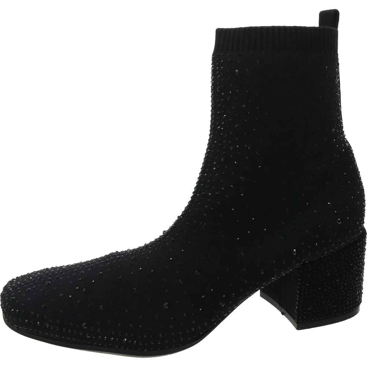 RENEECHELSEA Womens Rhinestone Manmade Ankle Boots