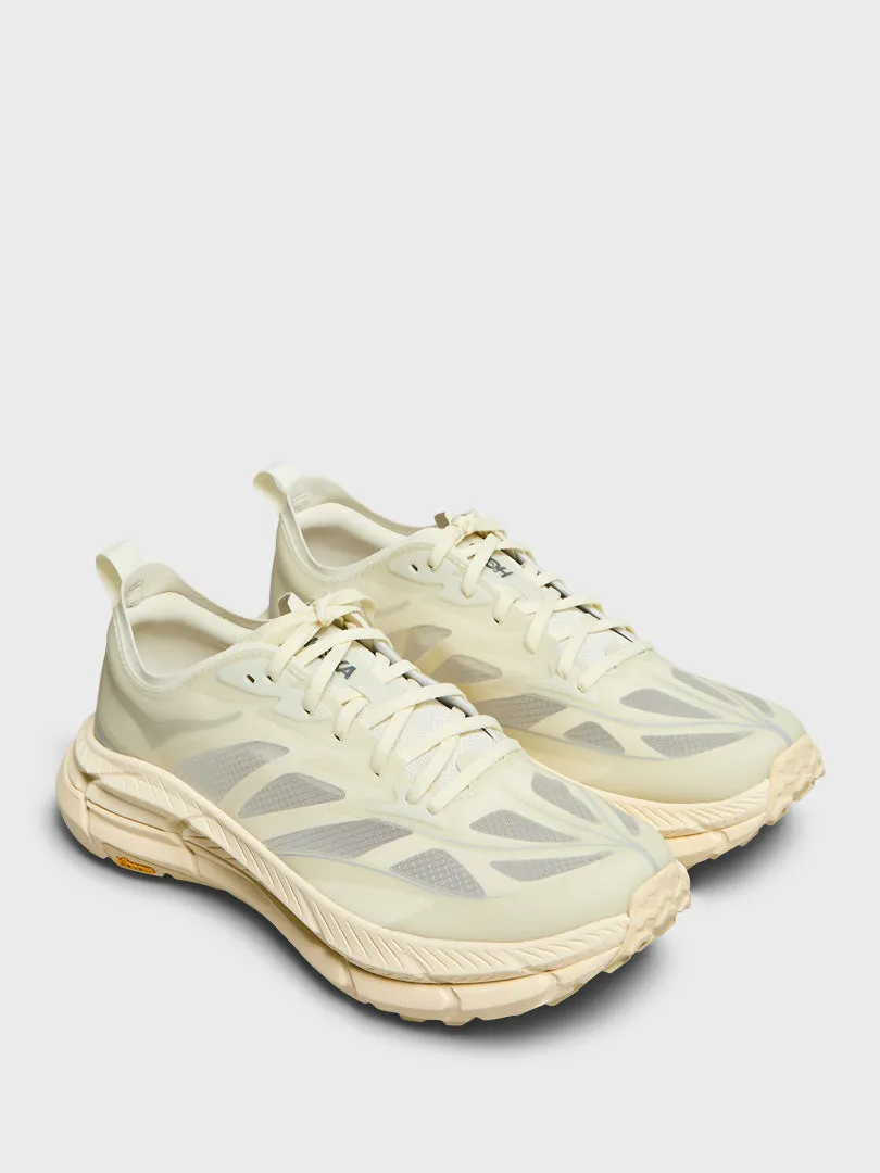 U Mafate Speed 4 Lite Sneakers in Truffle Salt and Vintage Yellow Elegant Simplicity