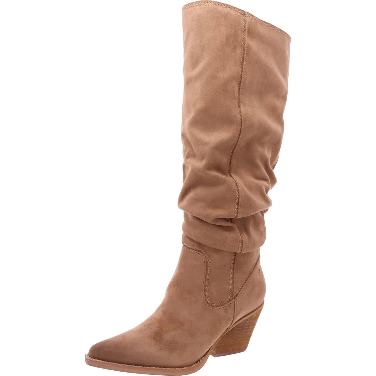 Riau Womens Faux Leather Wide Calf Knee-High Boots