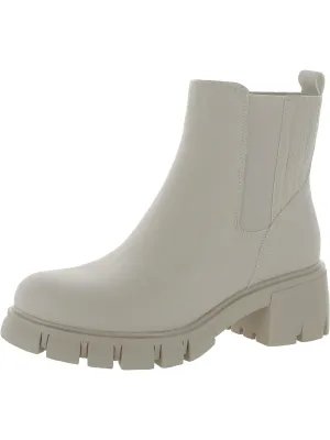 Rigo Womens Faux Leather Pull On Chelsea Boots
