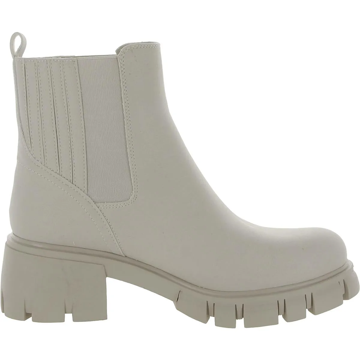 Rigo Womens Faux Leather Pull On Chelsea Boots