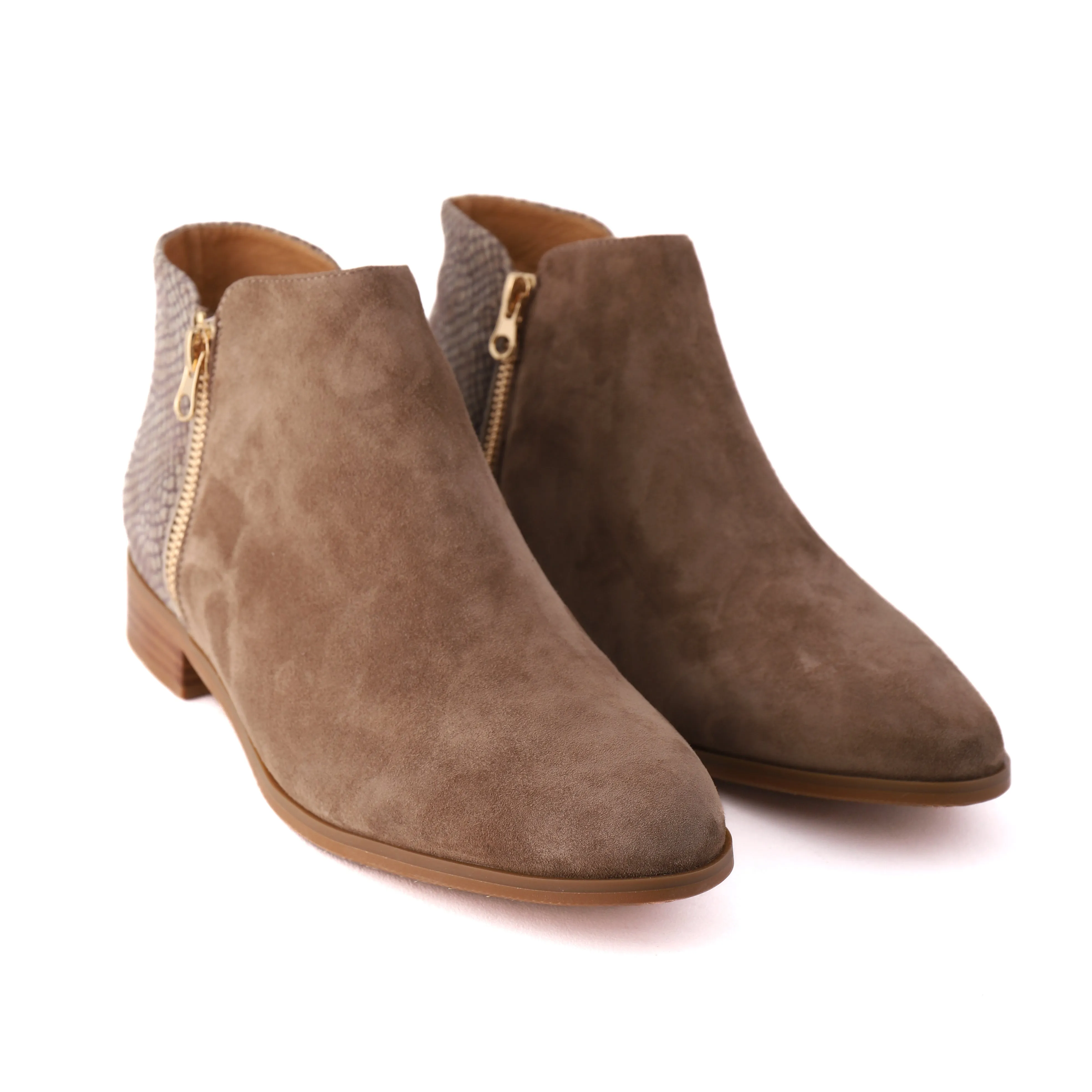 RIVER Taupe Suede/Snake
