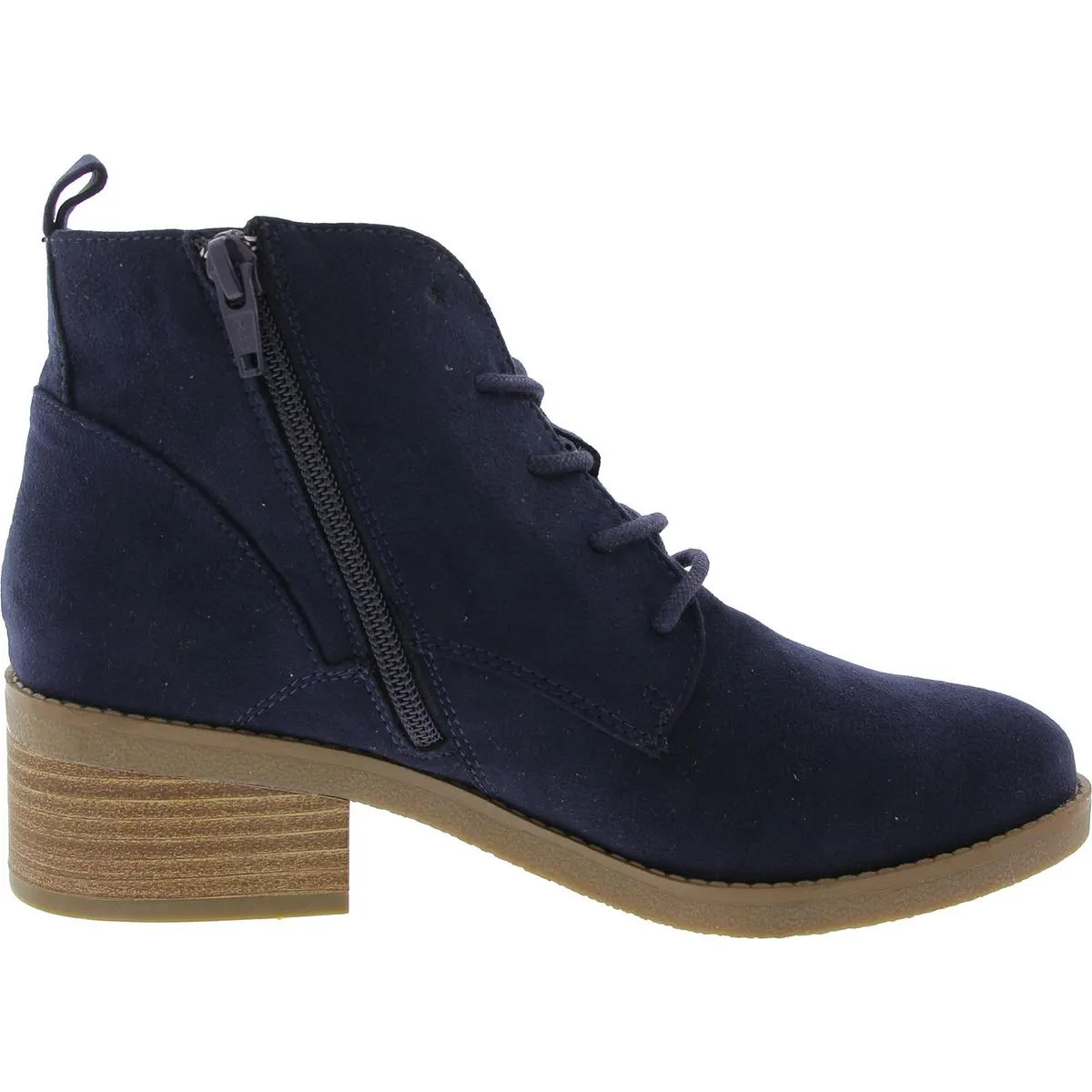 Rizio Womens Lace-Up Faux Suede Booties