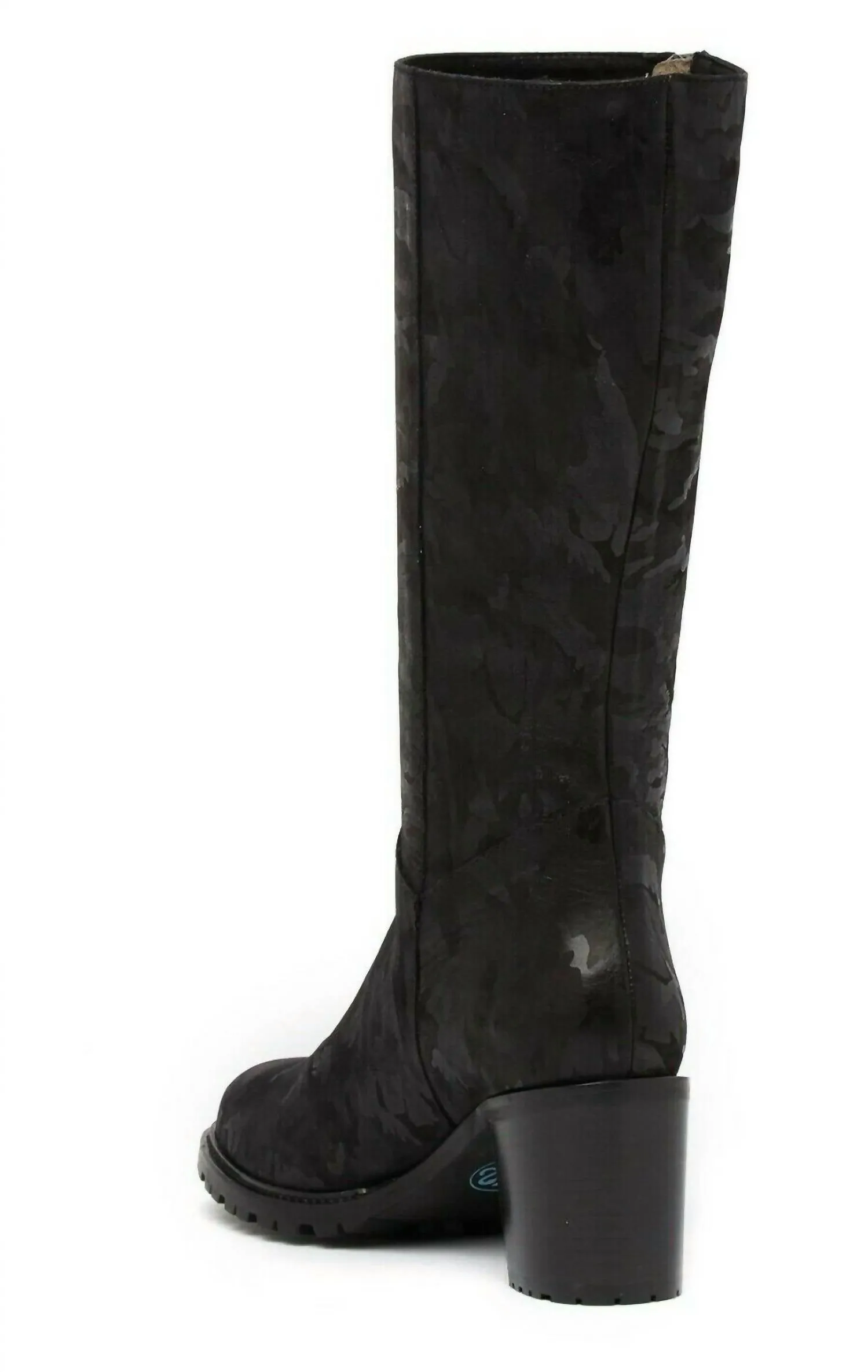 Rosina Heeled Boots In Black Camo