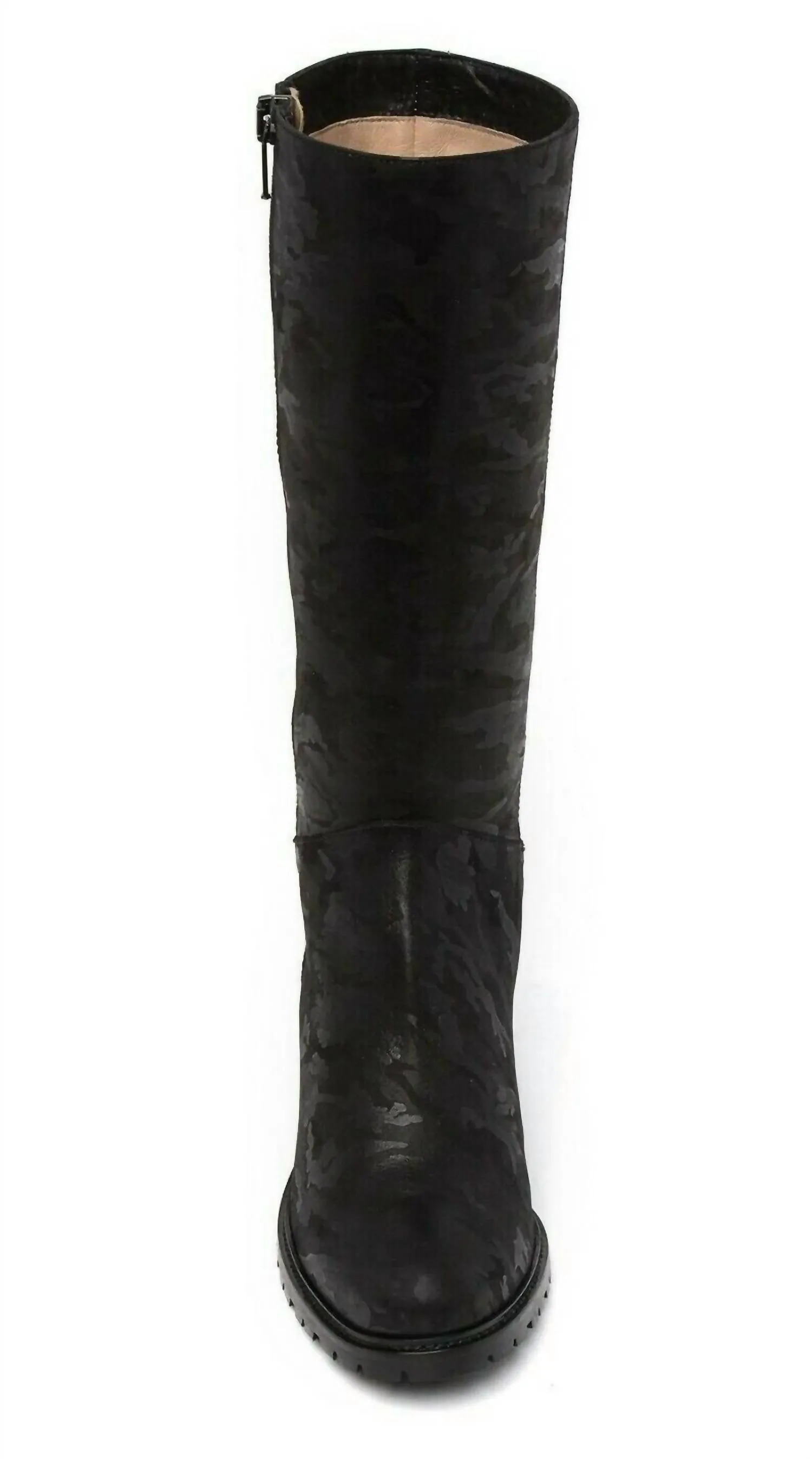 Rosina Heeled Boots In Black Camo