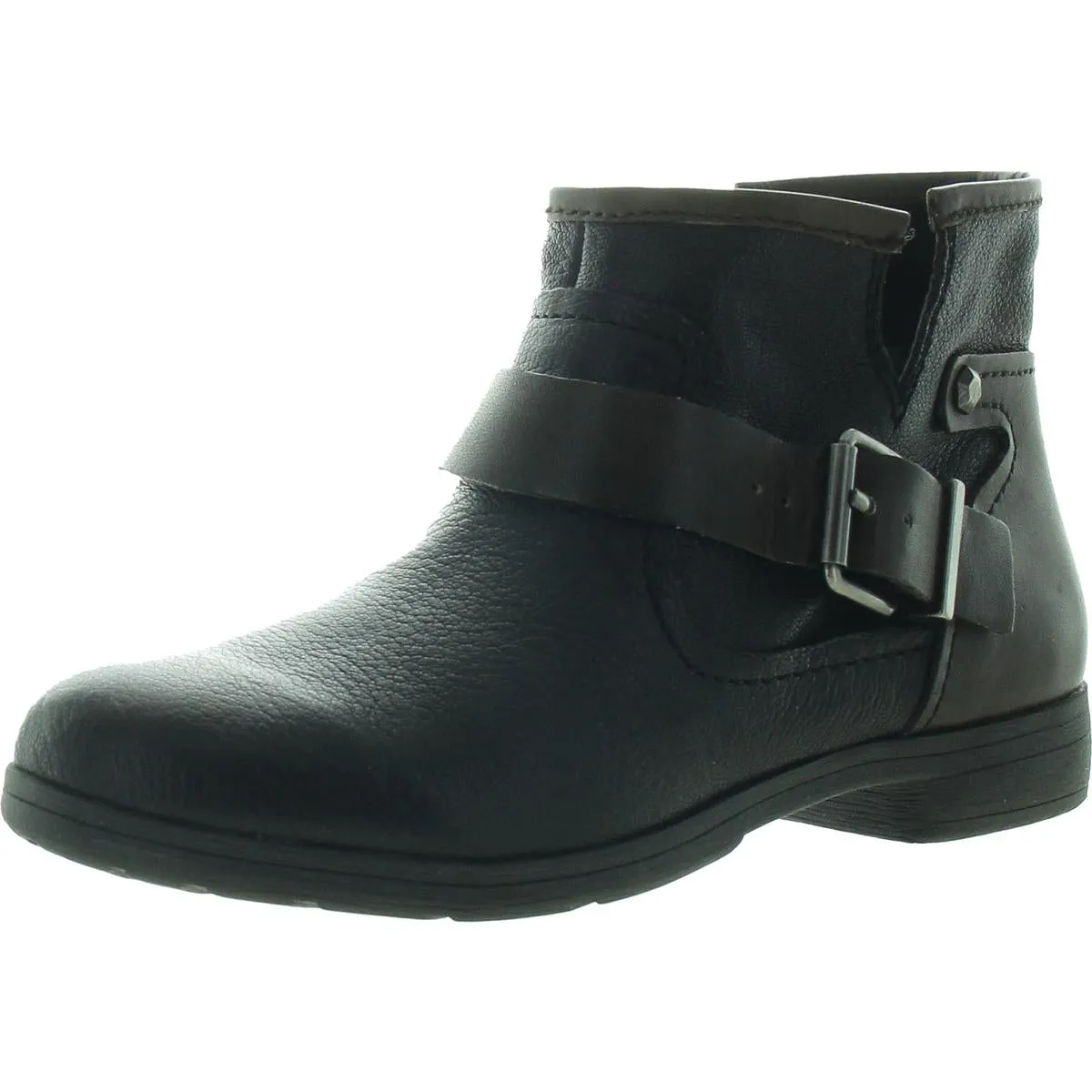 Rough Womens Leather Ankle Booties