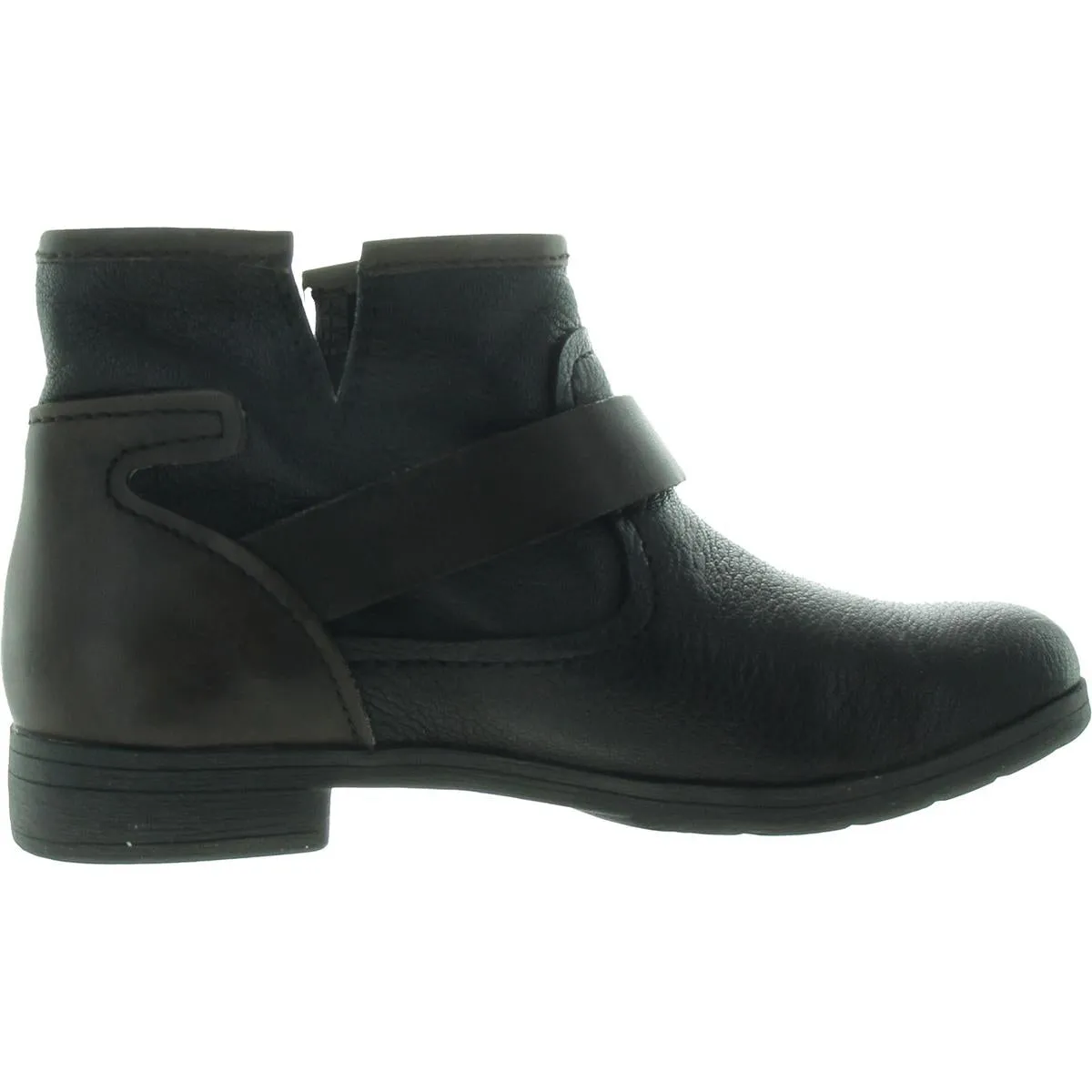Rough Womens Leather Ankle Booties
