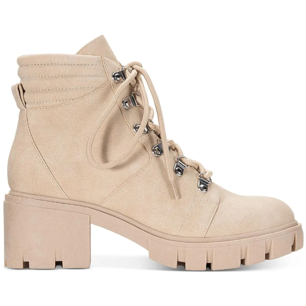 Ruthee Womens Faux Leather Round Toe Ankle Boots
