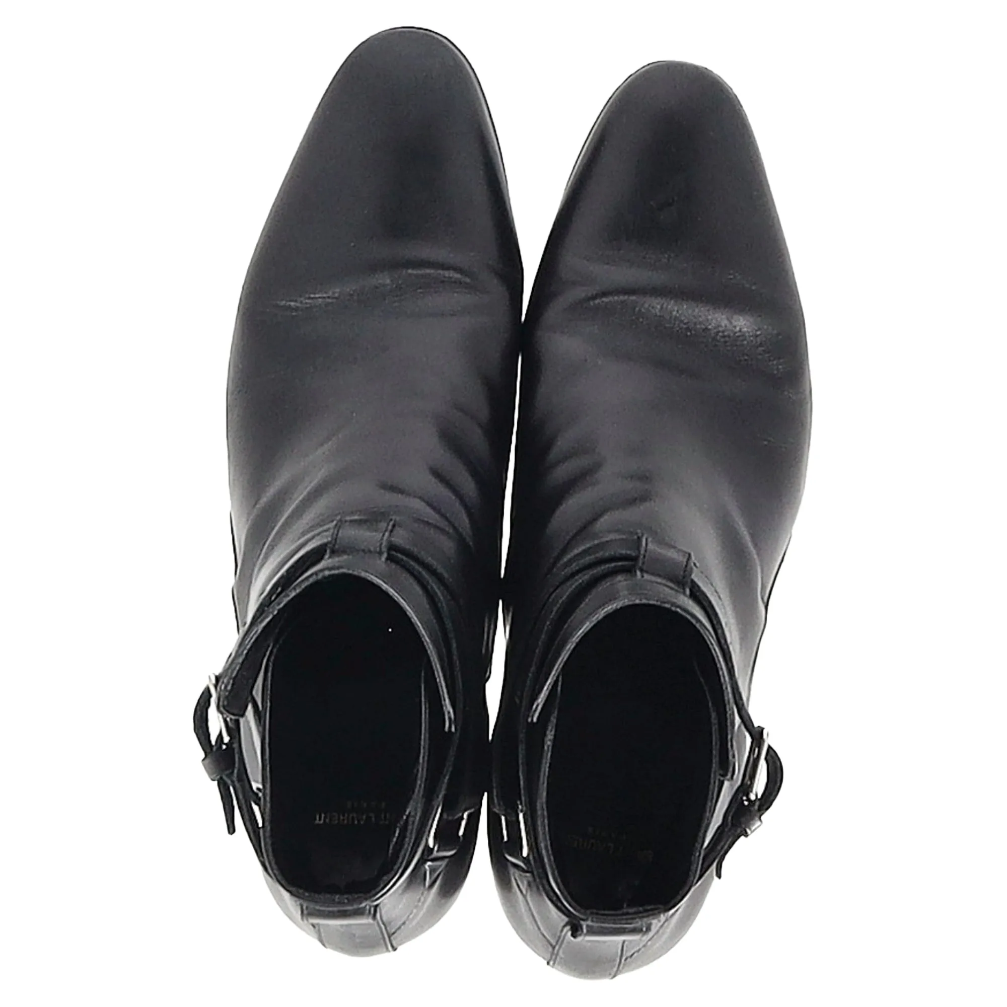 Saint Laurent Blake Ankle Boots In Black Leather