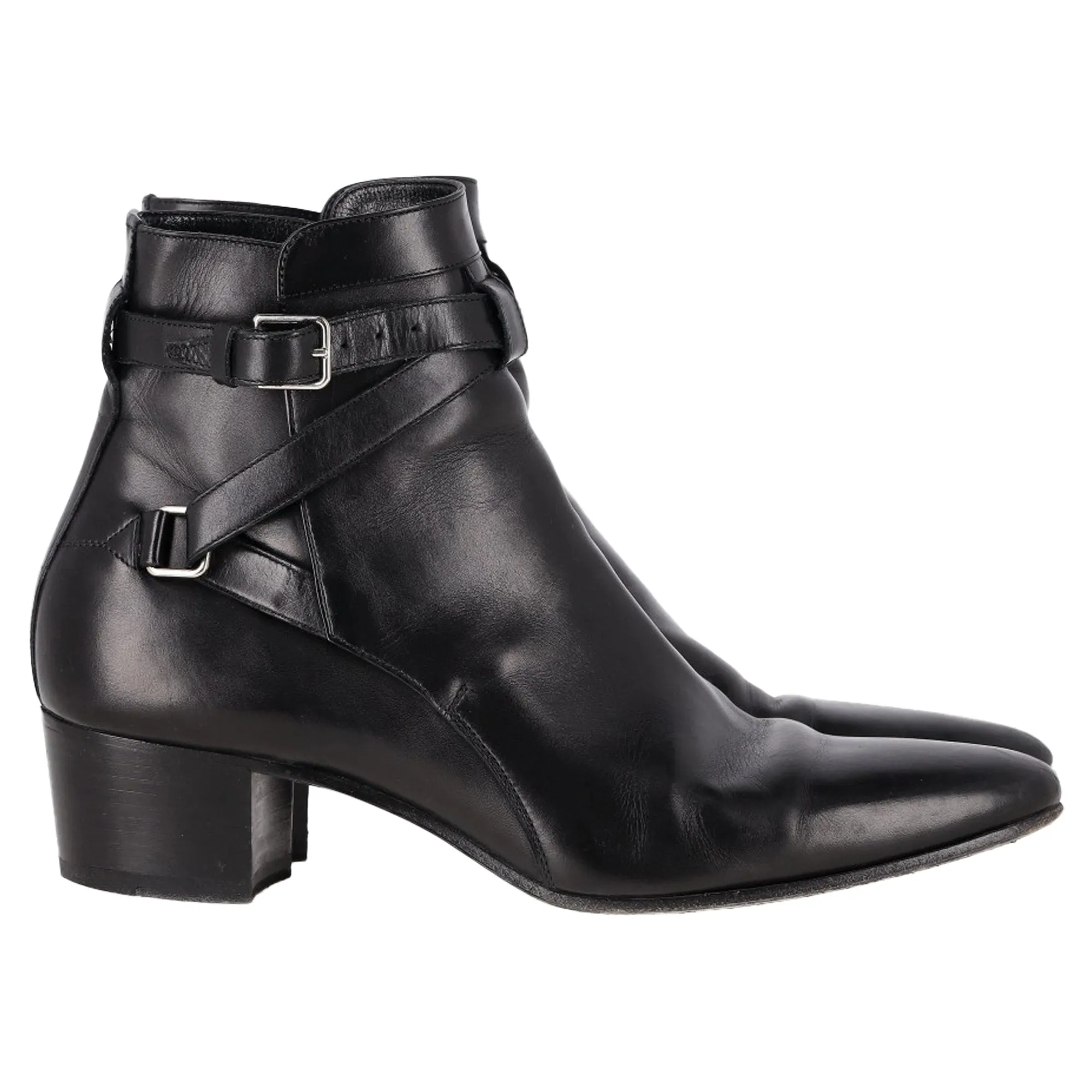 Saint Laurent Blake Ankle Boots In Black Leather