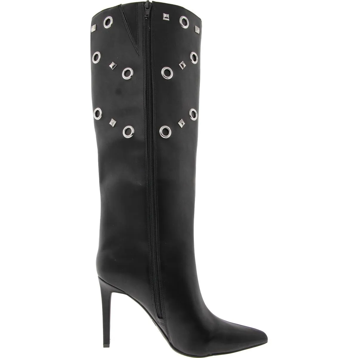 SAIOA Womens Eyelet Manmade Knee-High Boots