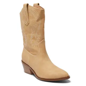 Saloon Boot in Camel Micro