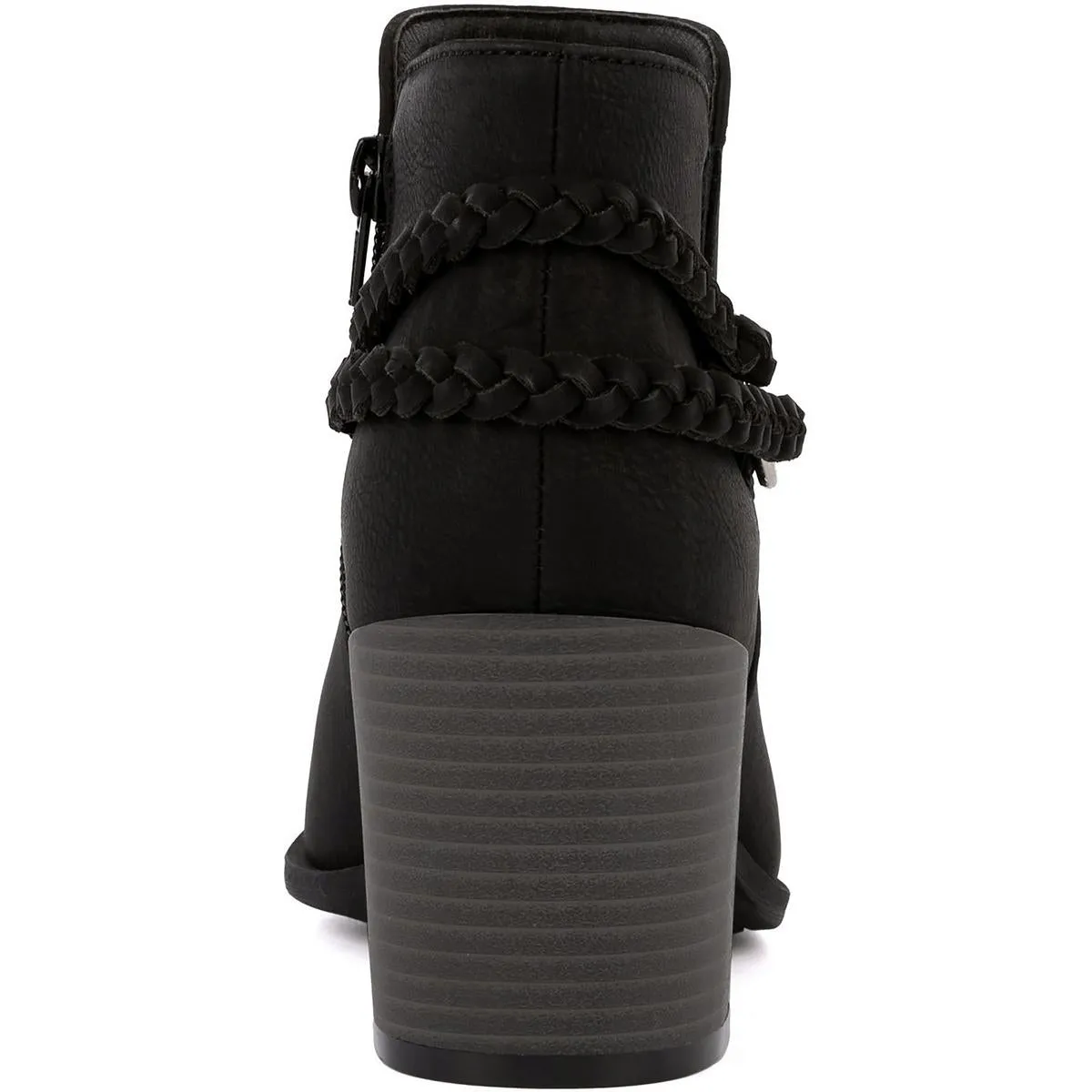 Sandlot Womens Zipper Faux Leather Booties