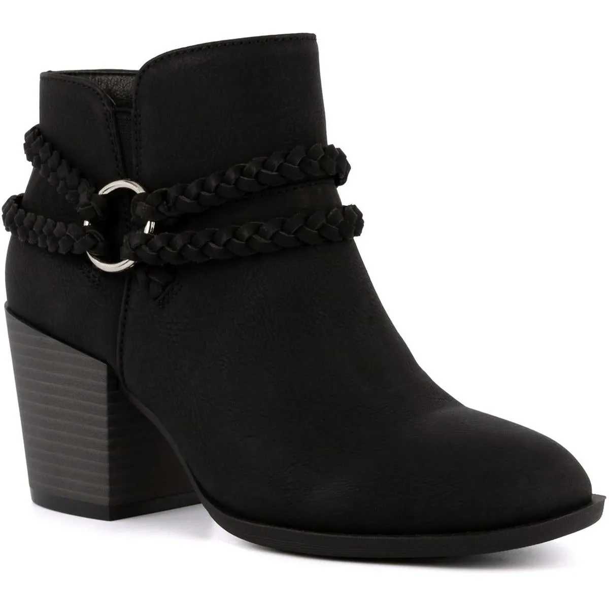 Sandlot Womens Zipper Faux Leather Booties