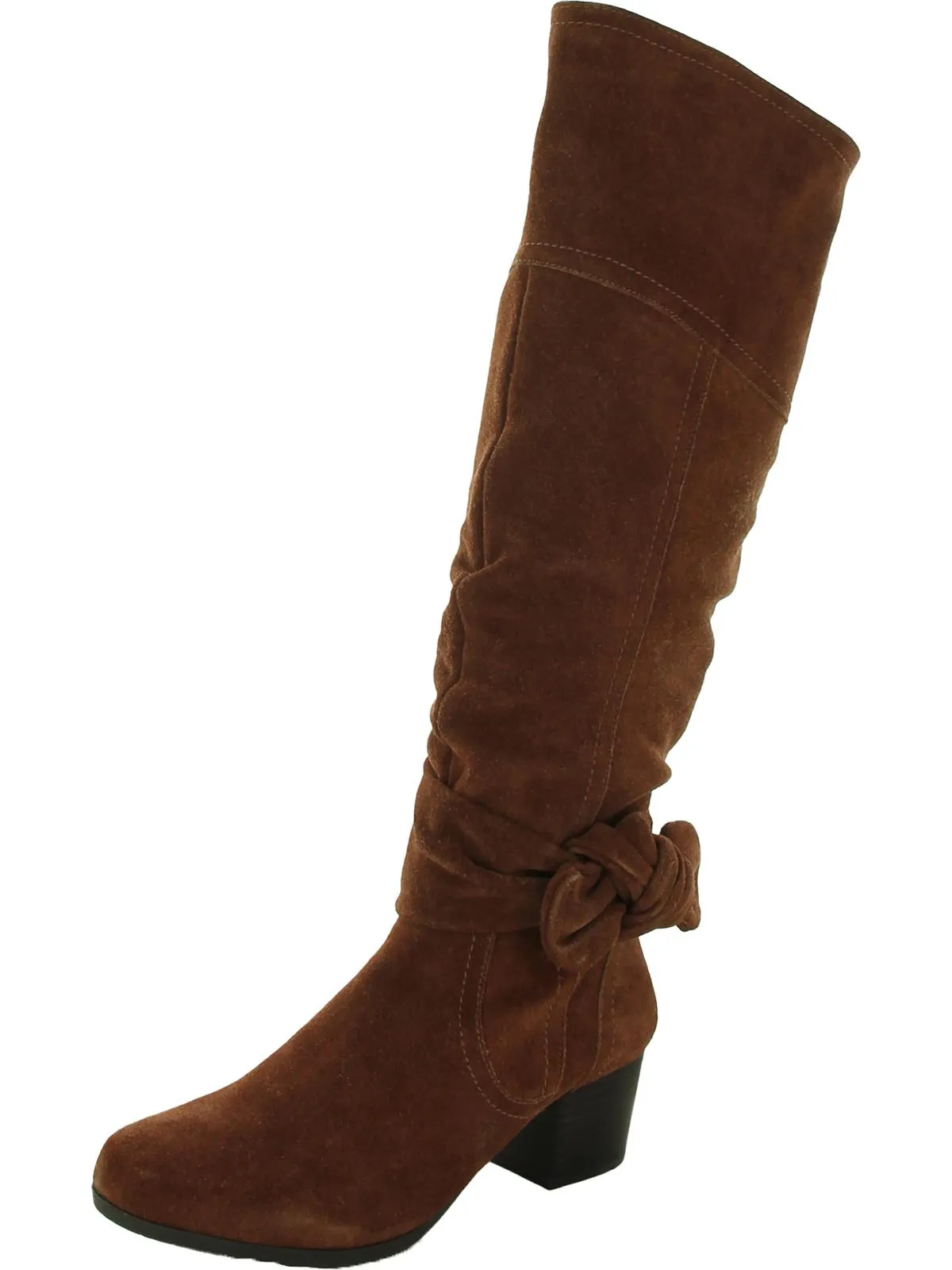Sassy Womens Suede Round Toe Knee-High Boots