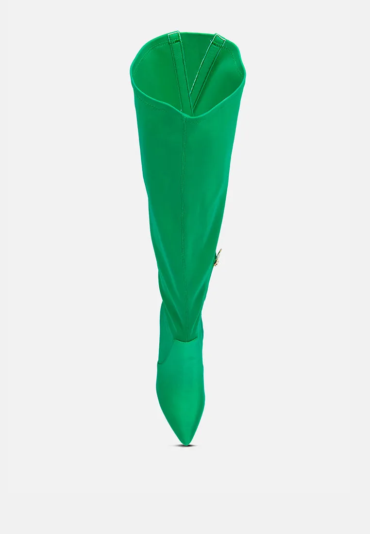 schiffer high block heeled long boot