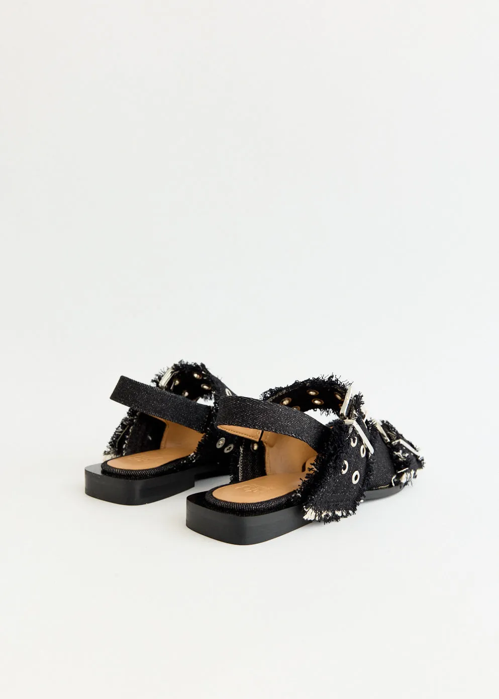 Waterproof & Durable Denim Feminine Buckle Ballerinas