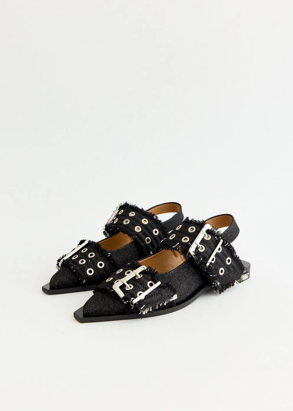 Denim Feminine Buckle Ballerinas Your Daily Essential, Perfect For You, Unisex Laptop Backpack