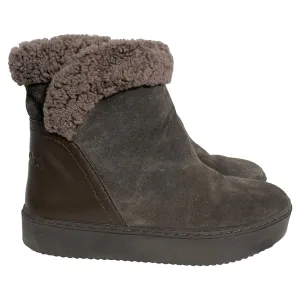 See by Chlo Juliet Sheared Ankle Boots in Brown Suede