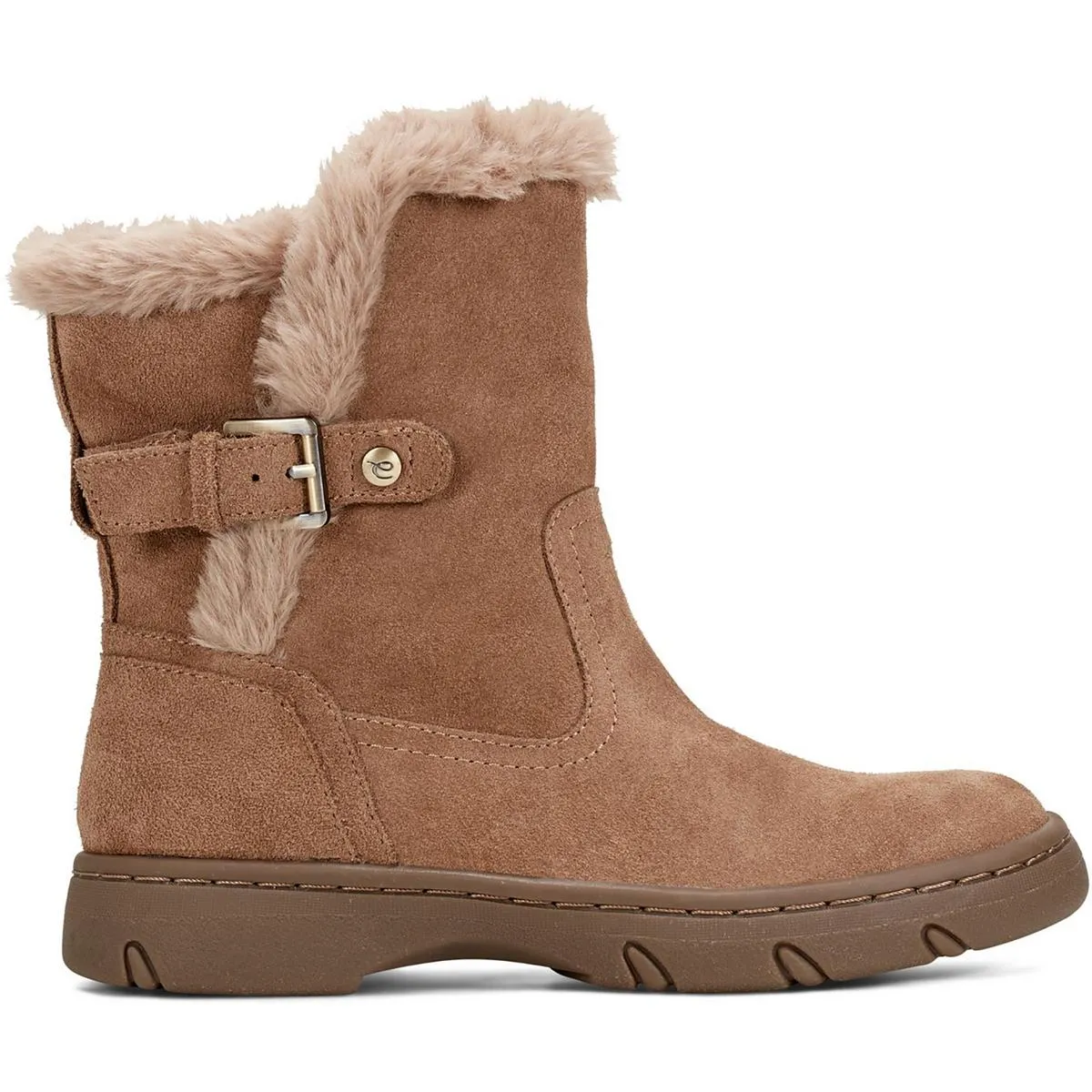 SEGRAYE  Womens Faux Fur Lined Leather Shearling Boots