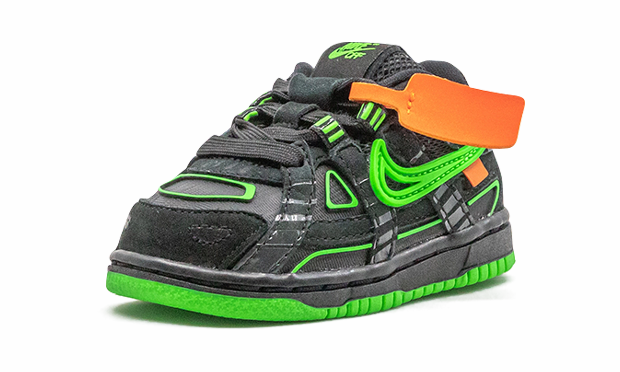 RUBBER DUNK TD "Off-White - Green Strike" Small But Mighty