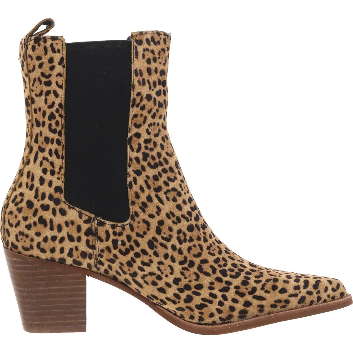 Shadie Womens Animal Print Calf Hair Ankle Boots