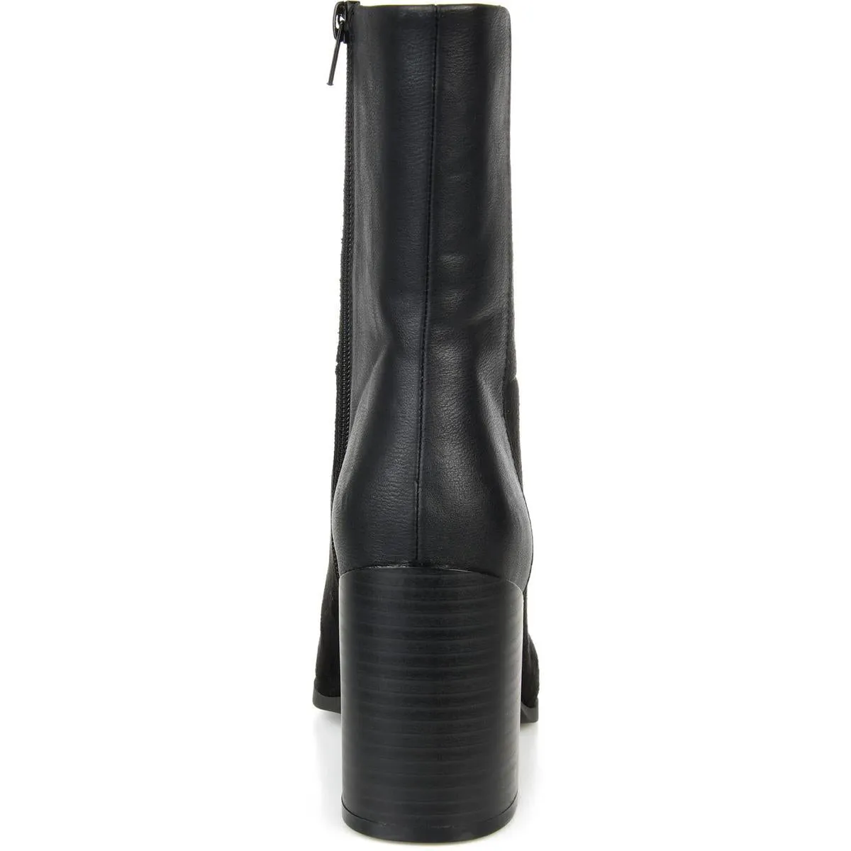 Sharlie Womens Leather Block Heels Ankle Boots