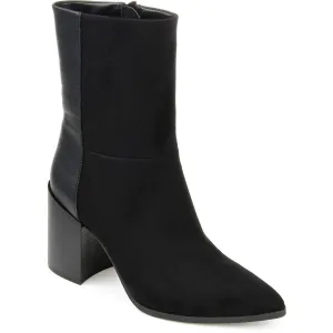 Sharlie Womens Leather Block Heels Ankle Boots