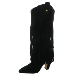 Shela Womens Zipper Suede Knee-High Boots