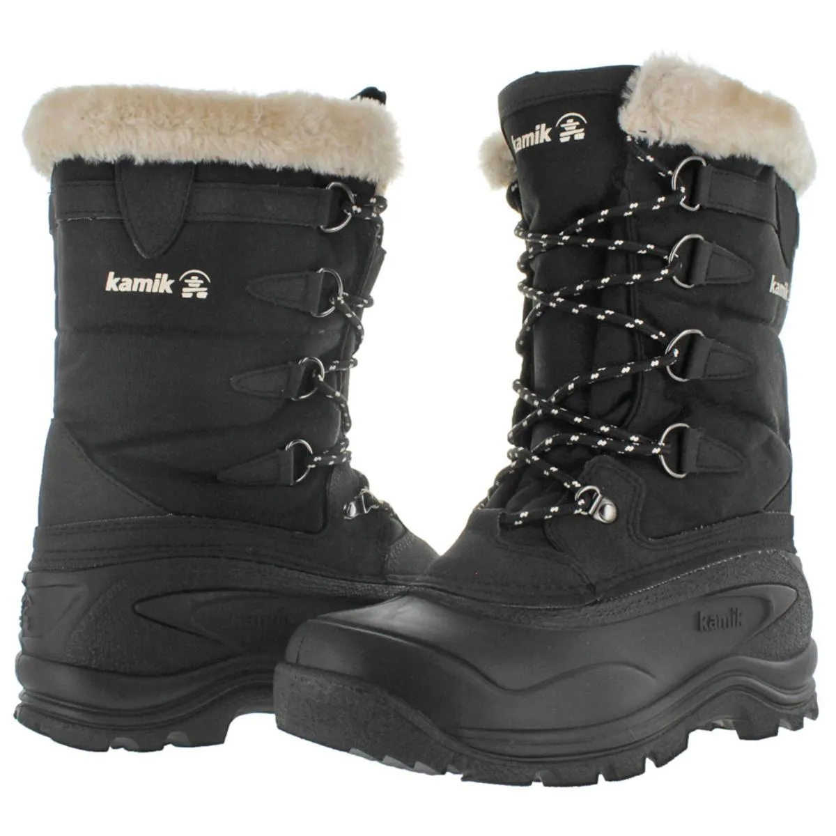 Shellback Womens Faux Fur Contrast Trim Winter Boots