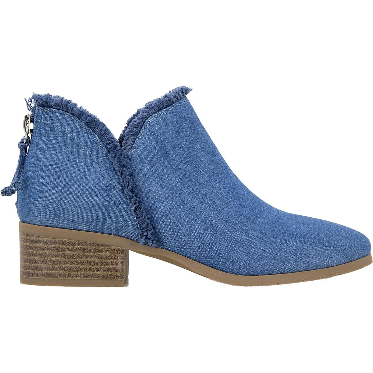 SIDE SKIP Womens Zipper Manmade Ankle Boots