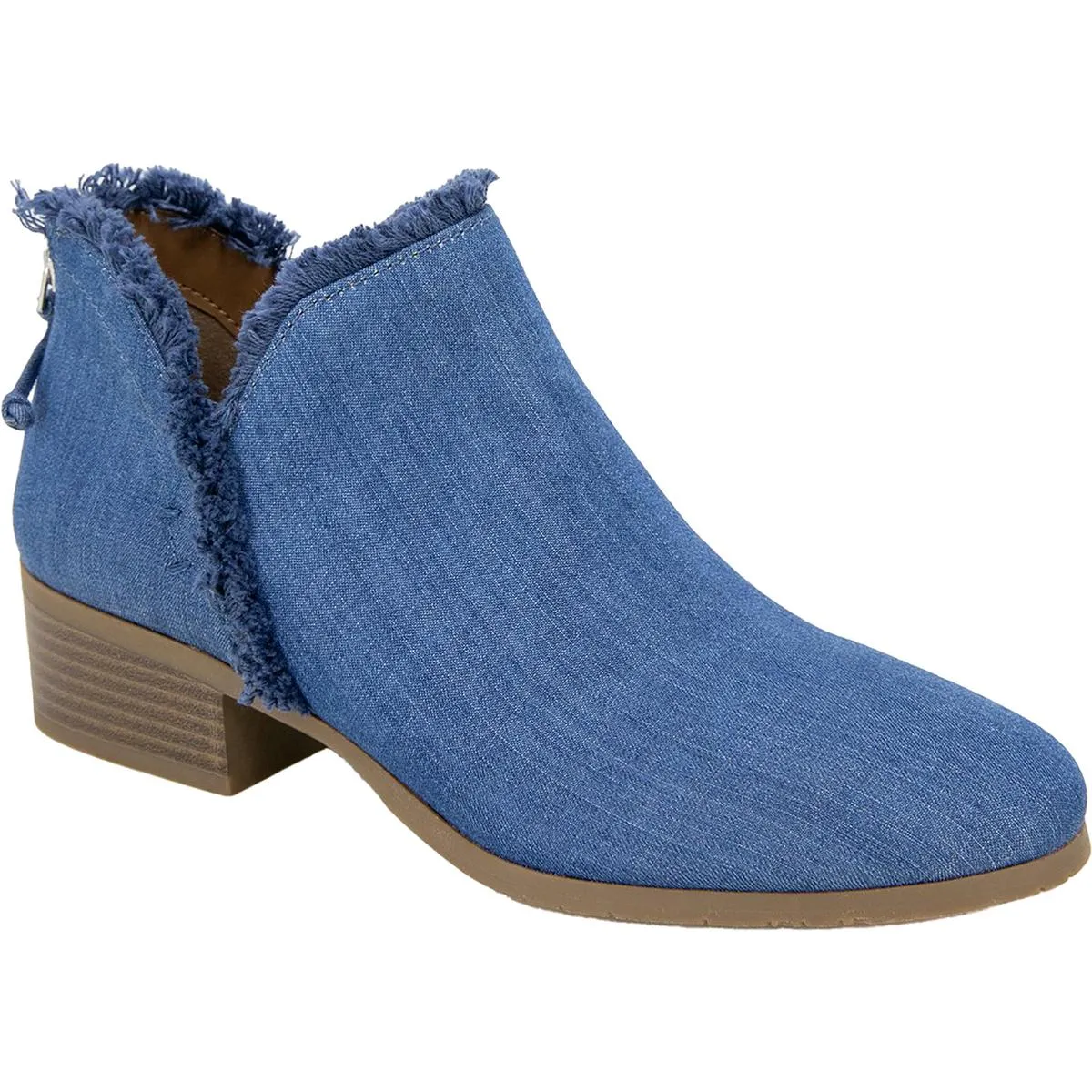 SIDE SKIP Womens Zipper Manmade Ankle Boots