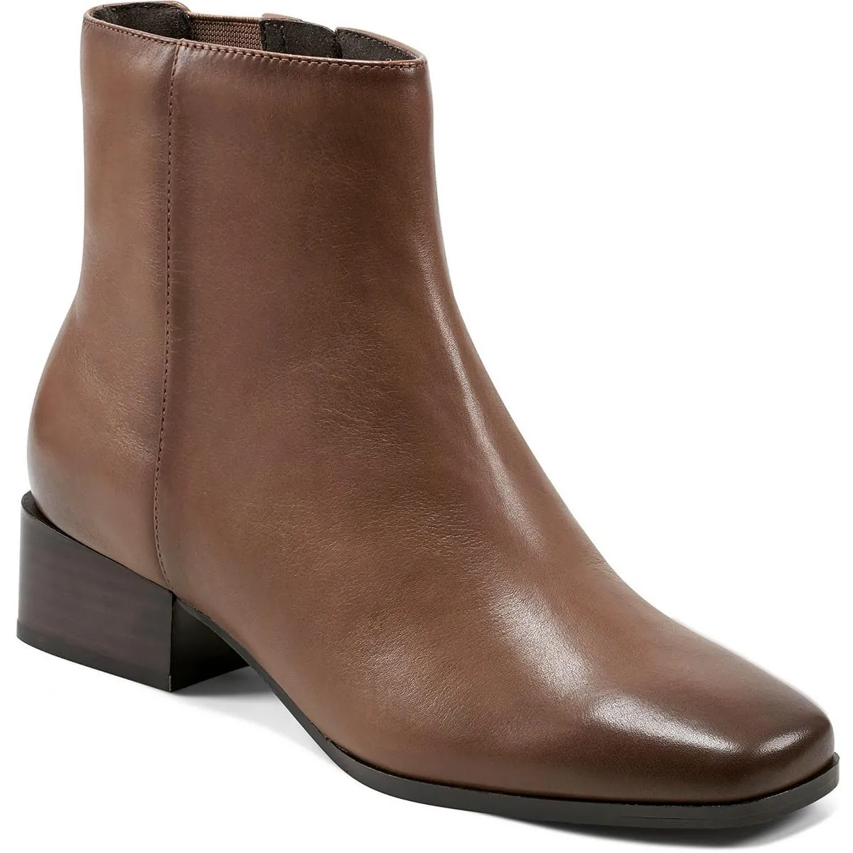 Sidney Womens Zipper Leather Booties