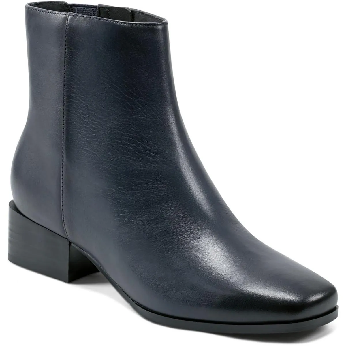Sidney Womens Zipper Leather Booties
