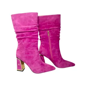 Signature Suede Boot In Fushia