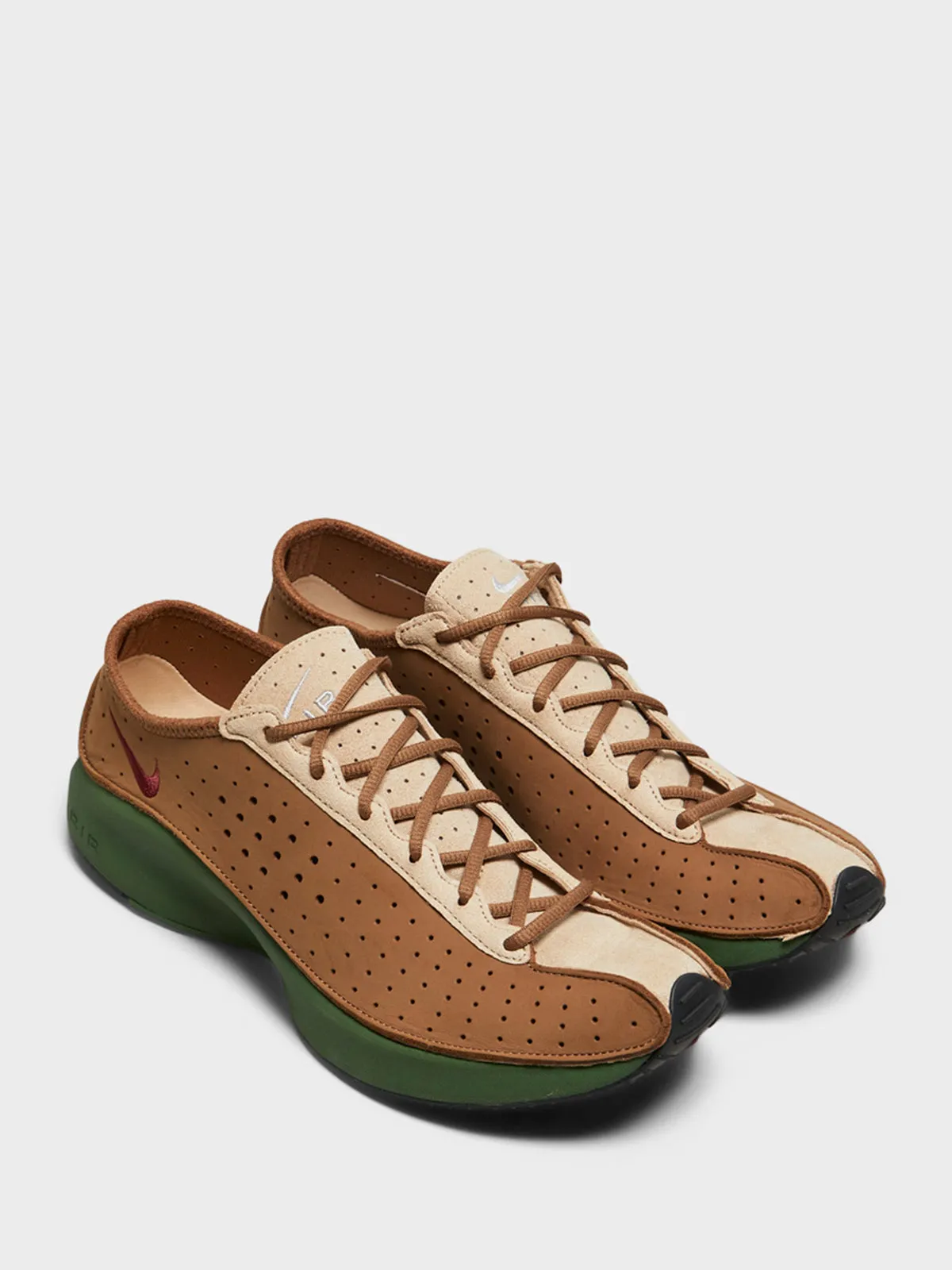 Boho Air Superfly Suede Sneakers in Ale Brown, Team Red Treeline Magnetic Snap