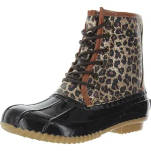 Skipper Womens Animal Print Manmade Winter & Snow Boots