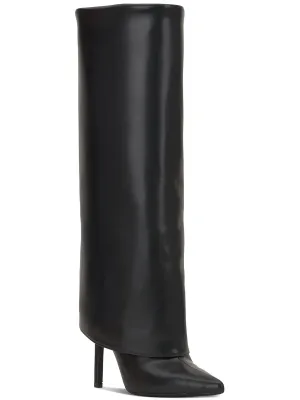 Skylar Womens Faux Leather Wide Calf Knee-High Boots