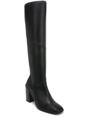 Sonna Womens Faux Leather Knee-High Boots