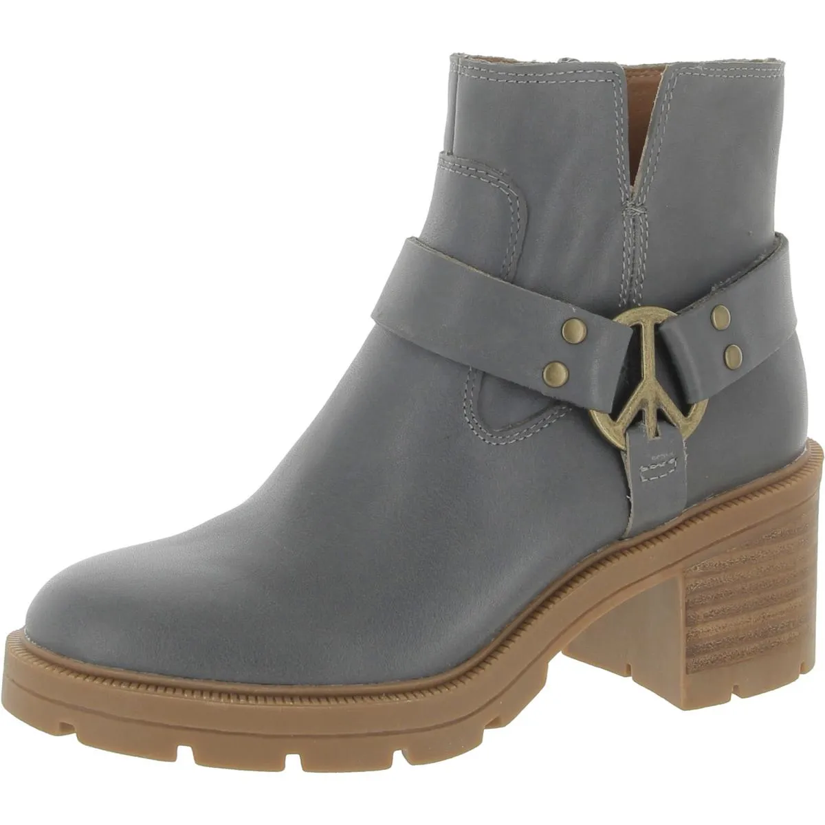 Soxton  Womens Leather Pull On Booties