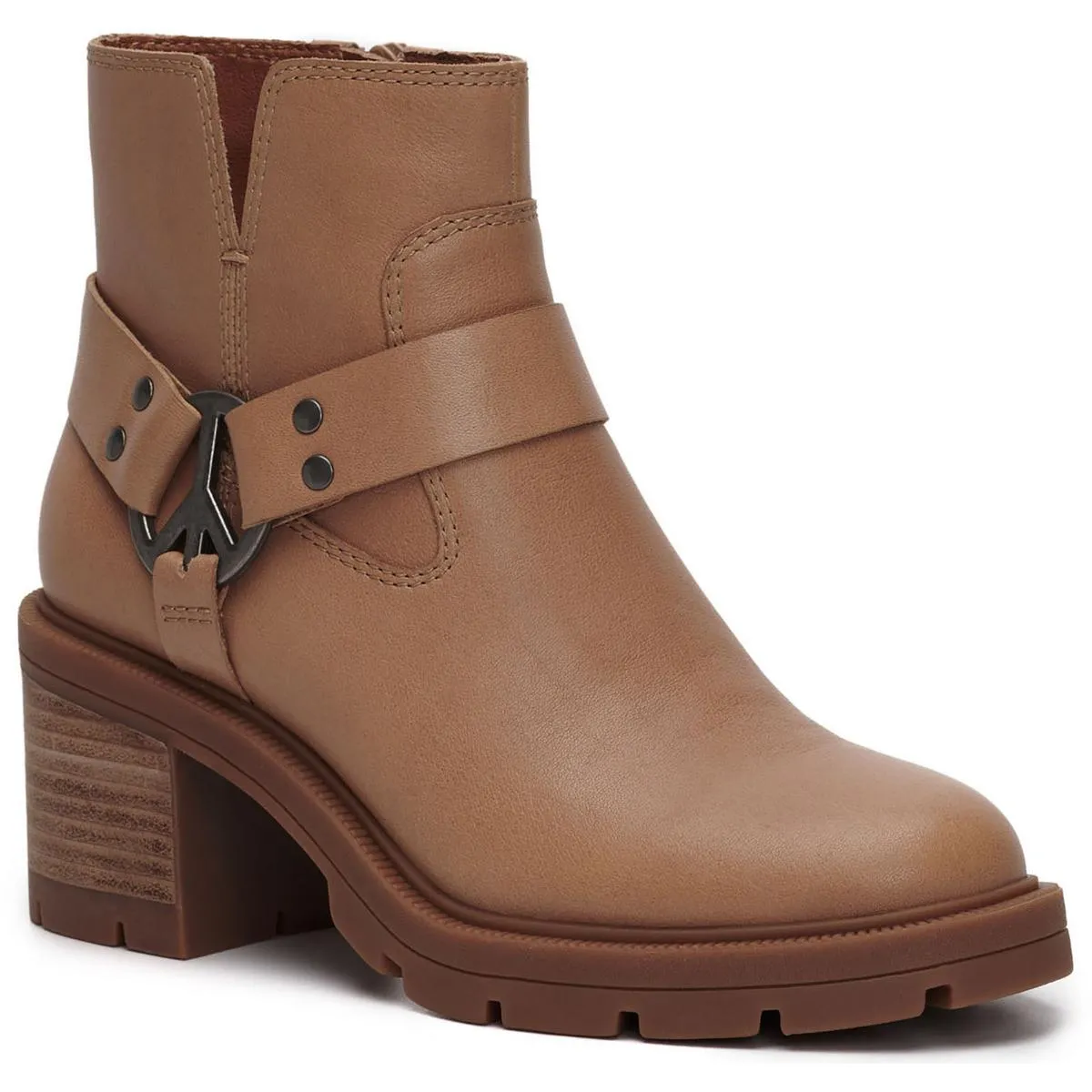 Soxton  Womens Leather Pull On Booties