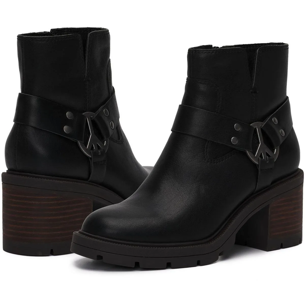 Soxton  Womens Leather Pull On Booties