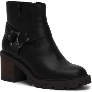Soxton  Womens Leather Pull On Booties