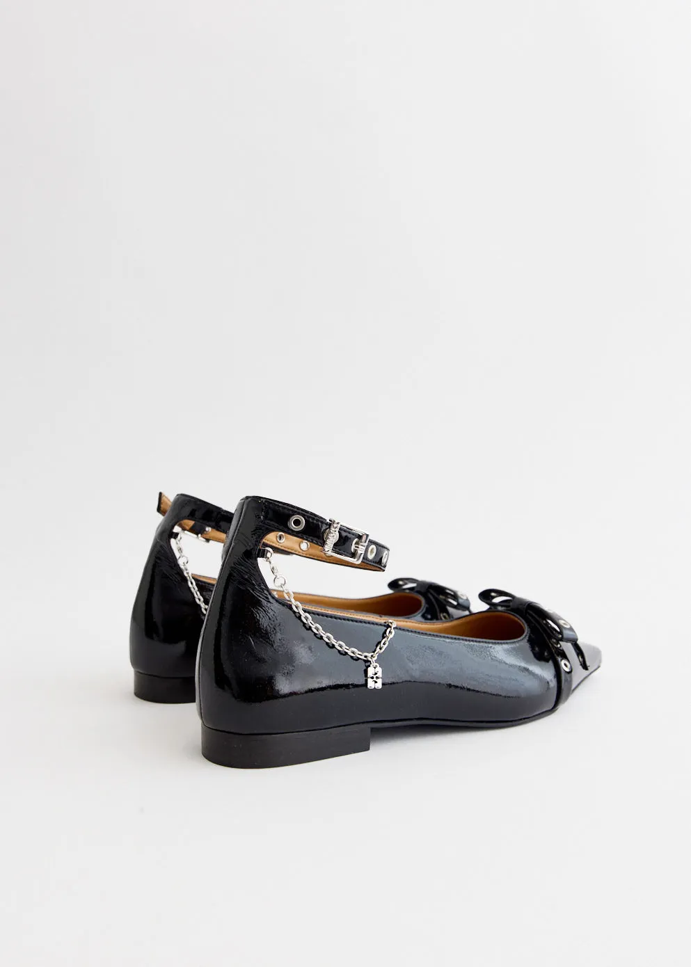 Eyelets Jewel Ballerinas Chic & Sleek